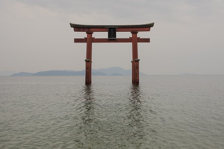 【写真】白髭神社（湖中大鳥居）